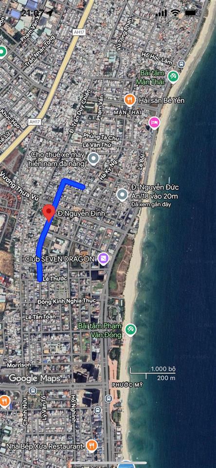 Bán lô đất biển 2 mặt tiền đường nguyễn đình, gần công viên hồ nghinh, an hải bắc, sơn trà.