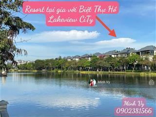 Biệt thự hồ 176m2 nội thất đẳng cấp  chỉ việc xách vali vào ở lakeview city cho thuê giá 50tr/th