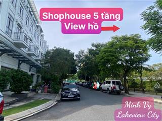 Đặc biệt shophouse 5 tầng view hồ full nội thất châu âu lakeview city, 23 tỷ