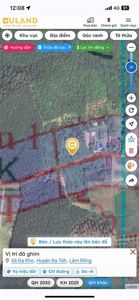 Bán lỗ 1,85 ha đất mặt tiền 146m ngang đường ô tô cách tt thị trấn đạ tẻh 1,6km, đã tách 6 sổ
