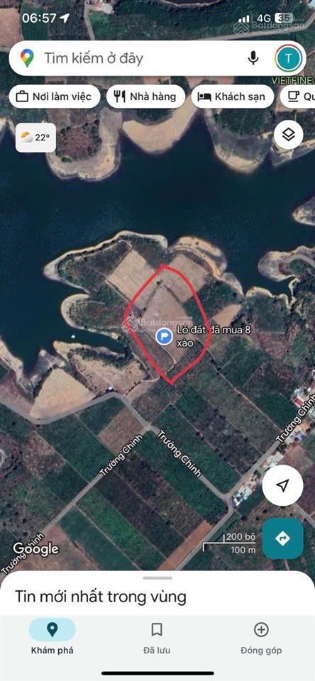 Bán gấp 8 sào đất view hồ tuyệt đẹp, tách 4 sổ vuông vắng, ngay đường trường chinh thị trấn đak hà