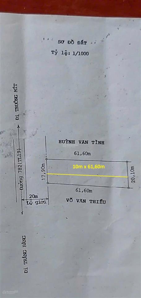 Bán đất mặt tiền đường 782 có nhà nốc thái lớn và 2 căn ki ốt ở trước đang cho thuê, dt 10 x 61,60m