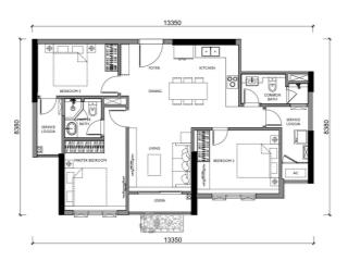 Gia đình nhỏ muốn chuyển lên căn 3 ngủ, mời anh chị nghiên cứu căn với layout đẹp 85,5m2, đông nam