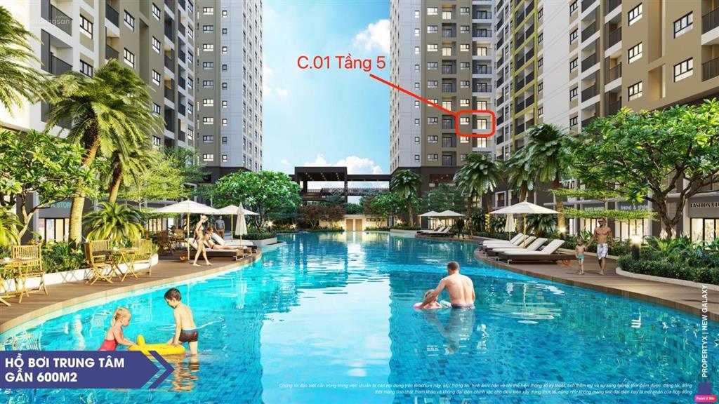 Chính chủ bán lỗ căn c. 05.01 new galaxy làng đại học, view trực diện hồ bơi cực đẹp, đã trả 1,1 tỷ