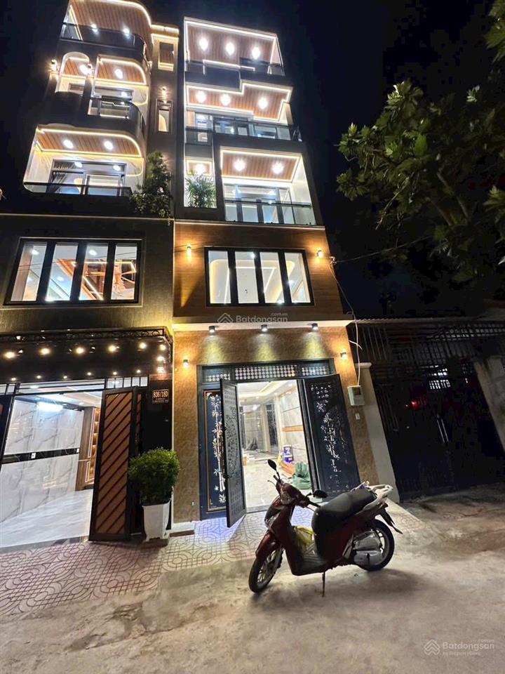 Bán nhà  siêu phẩm mới đẹp 5 tầng  86m2  sổ đẹp nở hậu gần 8m  tặng full nội thất  thang má