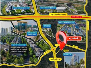 Bán đất đẹp tại phú cát trung tâm hòa lạc đi metro về nội thành, gần cnc giá 2 tỷ, diện tích 101m2