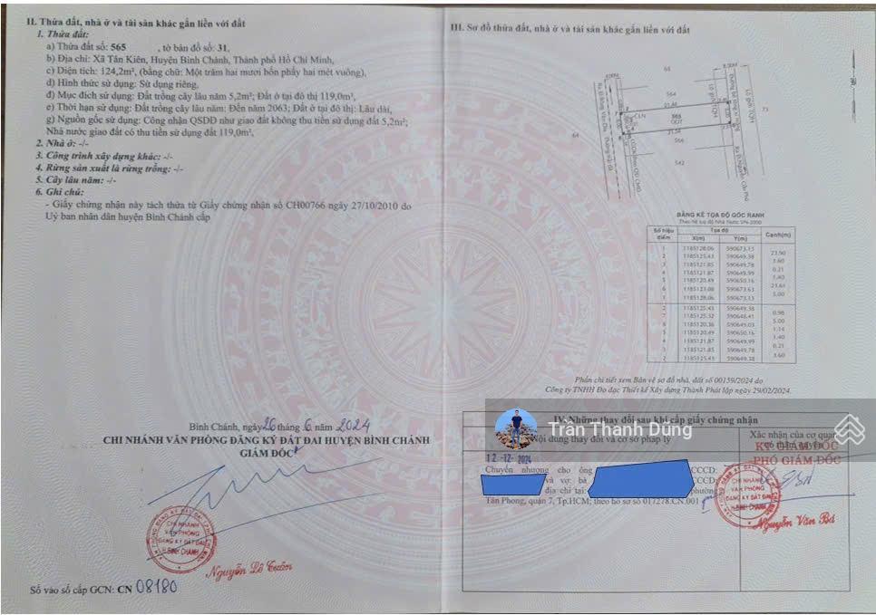 Bán đất tại bông văn dĩa, tân kiên, bình chánh, hcm giá cực chất 4,8 tỷ, 124m2 thương lượng nhẹ