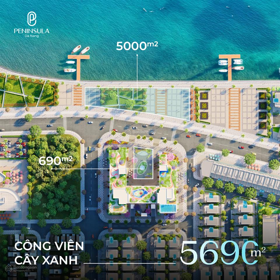 Căn hộ cao cấp 2pn 2wc tầng cao view sông hàn, vịnh thuận phước, đà nẵng  dự án peninsula đà nẵng