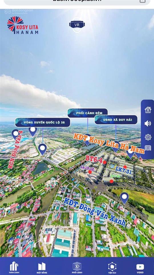 Kosy lita hà nam chỉ từ 2tyxxx/lo. du. án vị trí đắc địa nhất khu vực cụm khu công nghiệp đồng văn