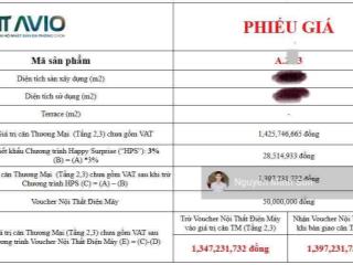 Tt avio bán căn hộ full nội thất giá 1,4 tỷ đã có vat, ưu đãi ck 2% + voucher 7,9tr. tt 6,6tr/tháng