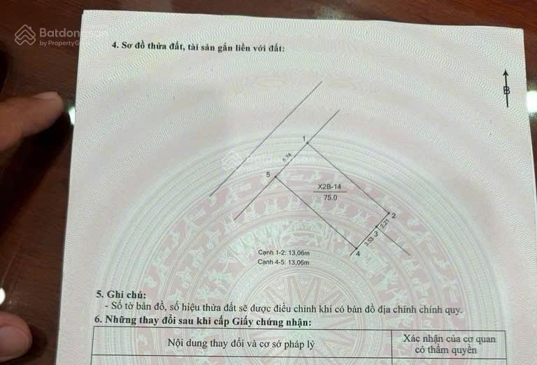 Bán đất tđc thượng thanh, 75m2 mt 5.8m 14.6 tỷ