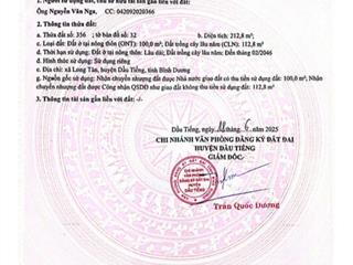 Bán gấp lô đất 212,8m chỉ 570 triệu tại long tân dầu tiếng sổ hồng riêng, công chứng ngay