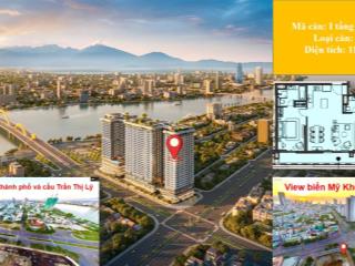 Căn góc 3pn / 114.1m2 view sông hàn và biển mỹ khê ngay đầu cầu rồng  the legend da nang