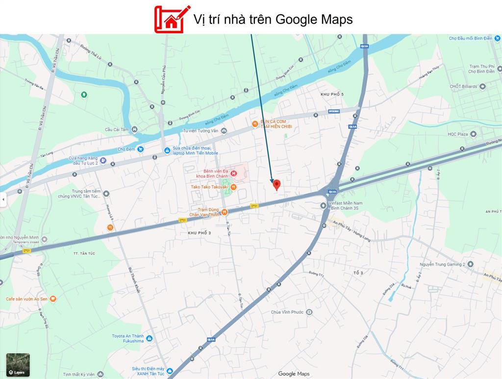 Bán nhà 136m² (6.8x20m) ở bình chánh, hẻm ô tô thông nguyễn hữu trí, tân túc, ở hoặc đt, giá 3,7 tỷ