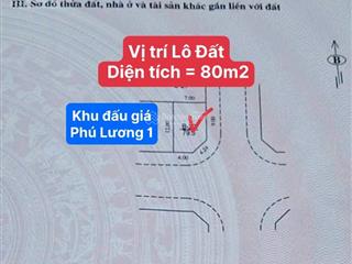 Đất đấu giá 80m2 lô góc, 2 mặt tiềnphân lô kinh doanhmặt tiền 17m15,99tỷ. sổ cất két.