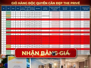 [suất căn đẹp] the privé quận 2, gh độc quyền 1pn6.1 tỷ 2pn9 tỷ 3pn11 tỷ. nhận báo giá ngay