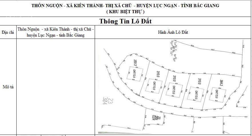 Bán lô đất 310m2 trên tổng 1.654m2 đất nền đẹp kiên lao, đô thị chũ, tỉnh bắc ninh cơ hội sinh lời