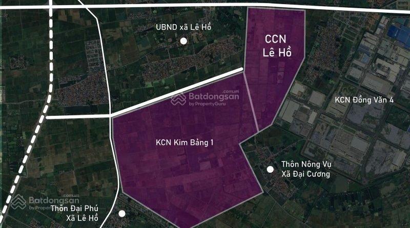Bán lô đất kcn kim bảng i, đường quốc lộ 38, xã lê hồ, kim bảng, hà nam, 2,808 triệu / m2, dt 1.4ha