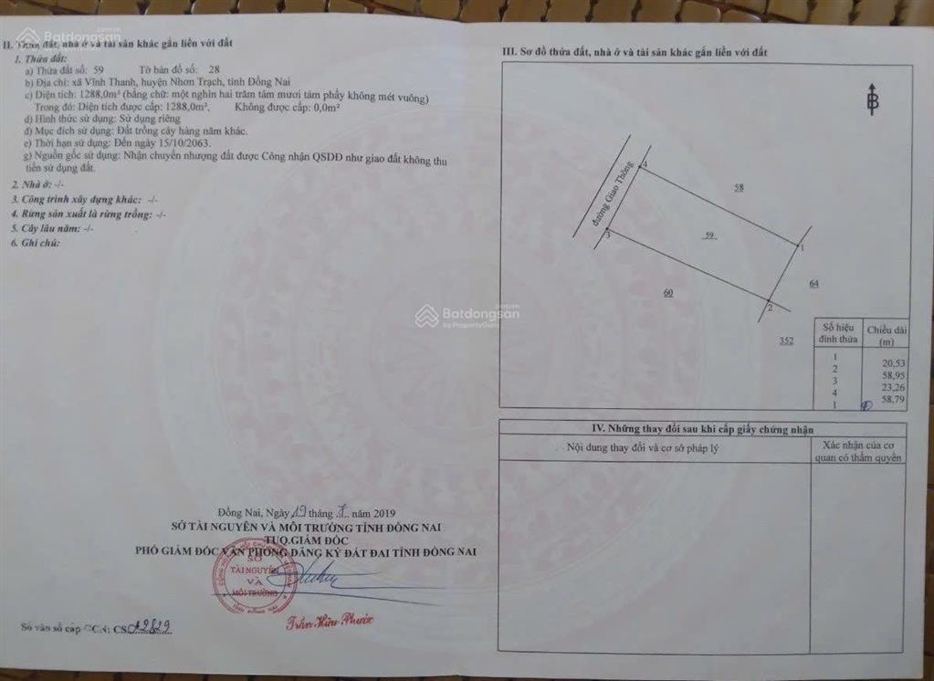Bán đất tặng nhà vườn có sẵn cây ăn trái đang thu hoạch. 1288m2. gần vành đai 3, kcn, 25b, 25c