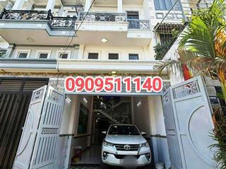 Nhà 4 tầng mái thái sang trọng  65m2  cách mặt tiền lâm thị hố vài bước chân  hẻm xe tải 6m