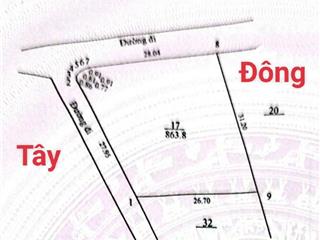 Chính chủ bán lô đất đẹp 863,8m  gần ngã tư vãi réo