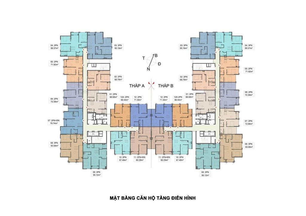 Bán căn hộ 2pn, 2vs tầng đẹp giá tốt tại chung cư moonlight vân canh hoài đức