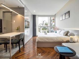 Căn hộ balcon full nội thất cao cấp bảo vệ/ thang máy ngay hồ con rùa, cv lê văn tám, ga metro