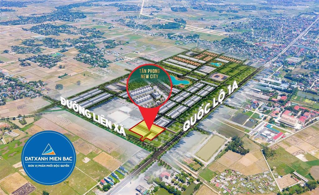 Bán nhanh lô đất tại thị trấn tân phong, nằm sát quốc lộ 1a, thuộc kđt ecopark, xây dựng tự do.