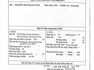 Bán nhà Gò Vấp, Không trung gian, không thương lượng, không lừa gạt