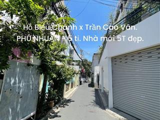 Khu vip phú nhuận. nhà mới 5 tầng. đường rộng xe tải thông. trực tiếp chủ. 5 tỉ hiếm bán