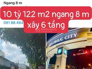 10 tỷ bán đất mt hẻm thông 6 m gần vạn phúc hiệp bình phước thủ đức thổ cư 122,6 m2 .xây 6 tầng