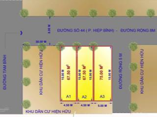 6,75 tỷ đầu tư lời ngay lô đất vàng  hiệp bình chánhmặt tiền đường phường hiệp bình chánh
