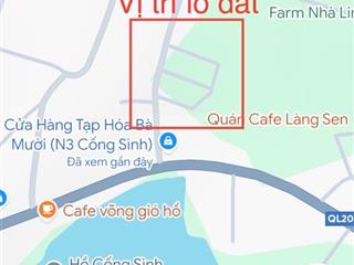 Bán đất sổ đỏ thổ cư ngay hồ cống sình cách quốc lộ 20 chỉ 200m, diện tích đa dạng, dân cư sầm uất