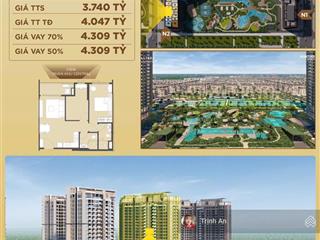 Bán căn 1br + 1mr masteri trinity view biệt thự, chiết khấu 14%, giá chỉ 3.74 tỷ tts
