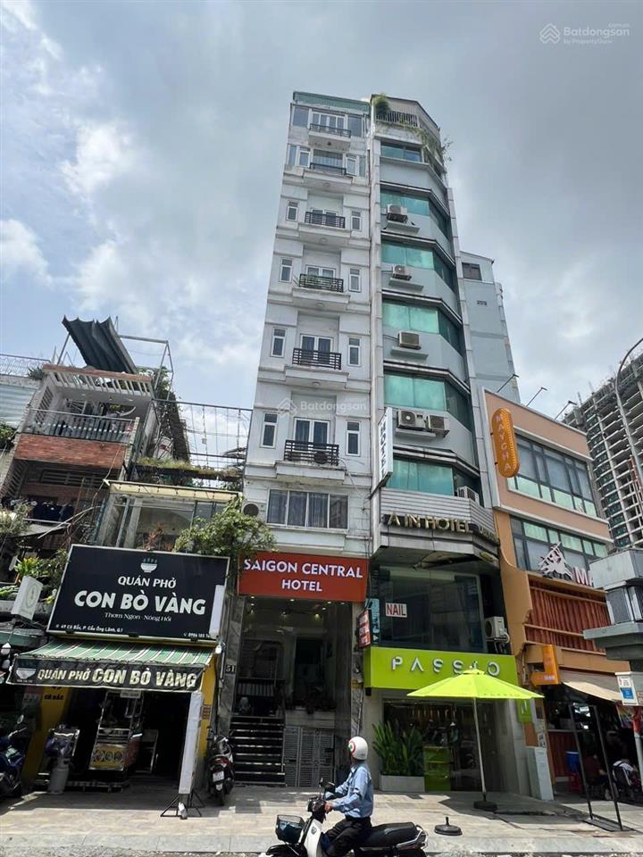 Khách sạn  siêu vị trí mt đề thám, quận 1, dt 4x20m, hầm 7 tầng, hđt 150tr/ tháng, 39 tỷ