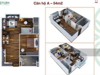 Cho thuê căn hộ flora anh đào  1pn+1 54m2 full nội thất đẹp  ngay global city  chỉ 6.95 triệu