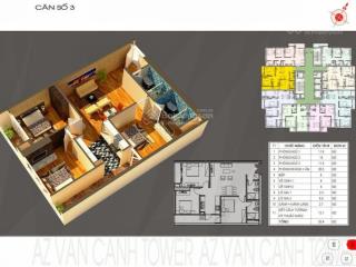 Bán căn 3 ngủ tại ct1 kđt vân canh, chung cư az vân canh 0941 831 ***