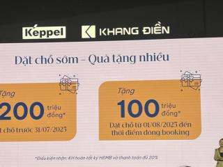 Gladia khang điềnkeppel land, booking tặng 200tr, ký hd nhanh nhận cashback. nhận nhà 2025.