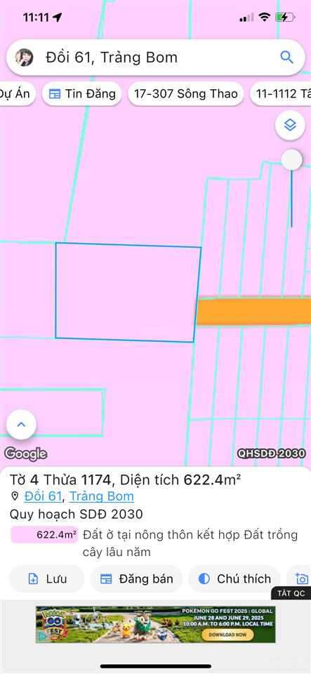 Bán 600m2 đội b xã đồi 61, sổ riêng, giá chỉ 2 tỷ thương lượng