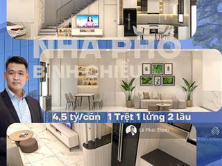 Bán nhà phố liền kề, mở bán giai đoạn 1, mặt tiền ngô chí quốc, linh chiểu, thủ đức, 4,5 tỷ, 57 m2