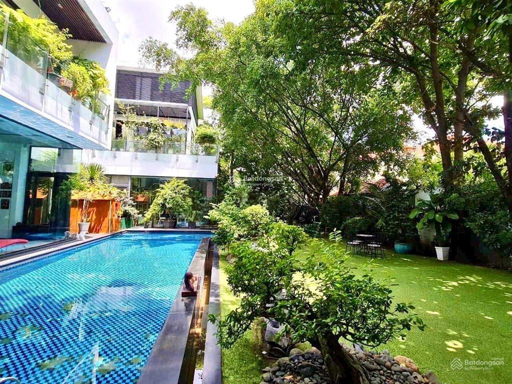 Chỉ 82 tỷ. biệt thự compound nguyễn văn hưởng, p. thảo điền. dt 11x22m 4 tầng + sân vườn, hồ bơi