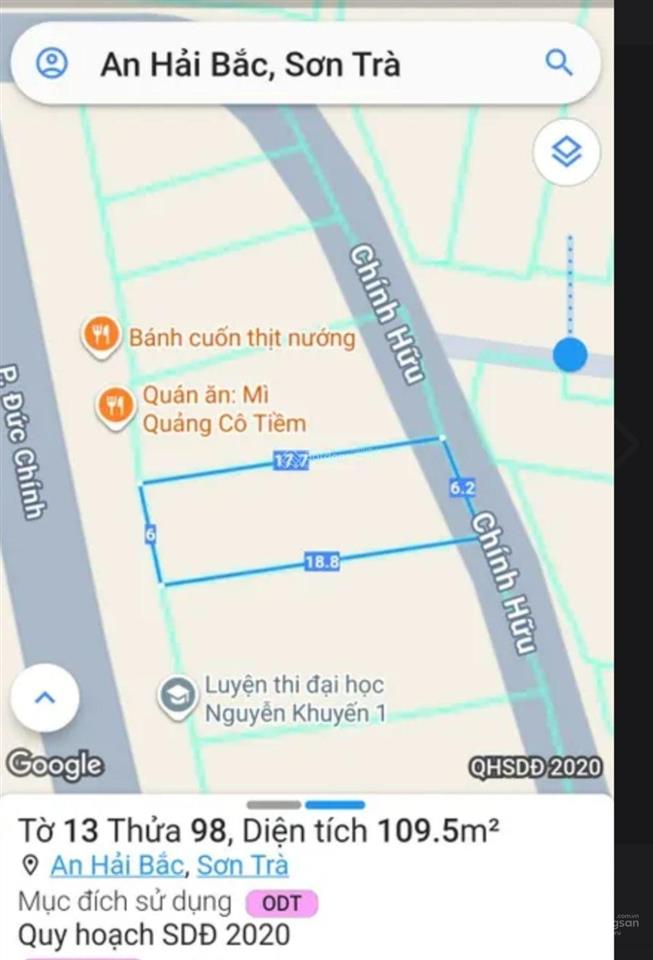 Chính chủ bán đất tặng nhà cấp 4 đang cho thuê.. dt 110m2 ngang 6m nở hậu. được cái đất 2 mặt tiền