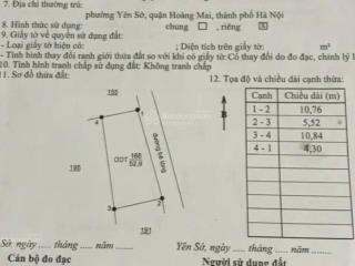 Đất thổ cư rẻ, ngõ ô tô, mặt tiền rộng tam trinh, hoàng mai