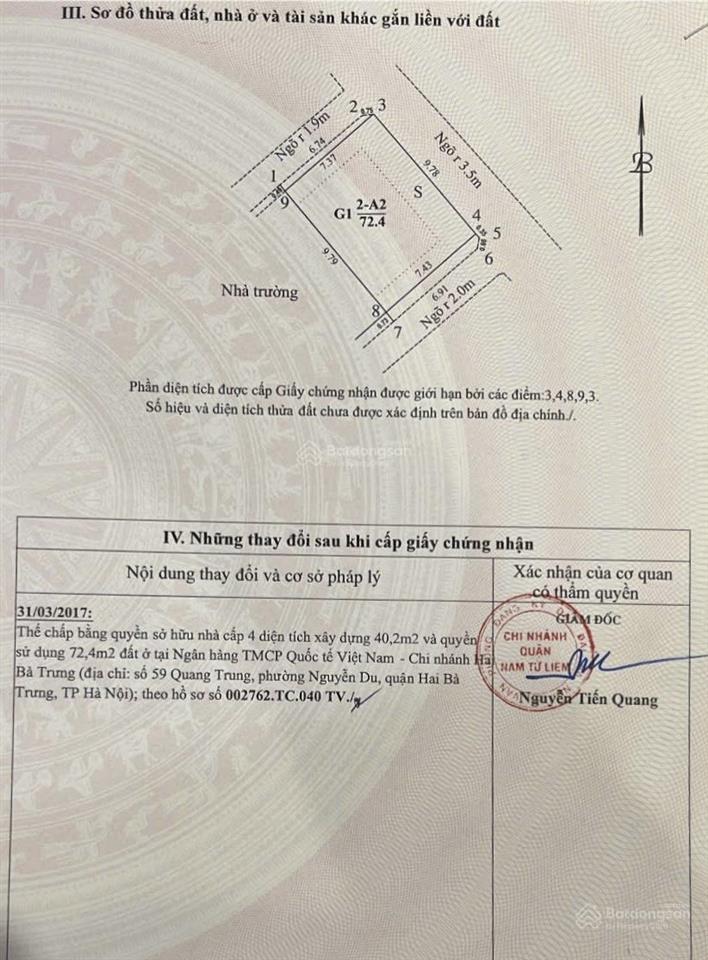 Bán nhà phân lô ô tô đh hà nội  lô góc 3 thoáng  trước nhà ô tô tránh  72m2, mặt tiền 9m