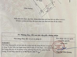 Bán nhà phân lô ô tô đh hà nội  lô góc 3 thoáng  trước nhà ô tô tránh  72m2, mặt tiền 9m