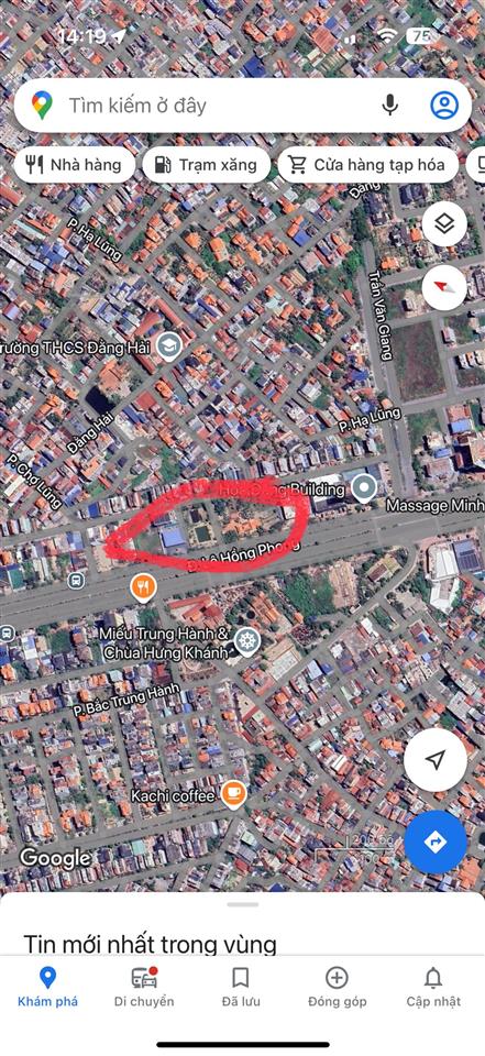 Bán 510m2 đất mặt đường đường lê hồng phong lô 11, phường đằng hải, hải an, hải phòng