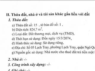 Bán lô đất to mặt đường phố lạch tray, ngô quyền, hải phòng xây building