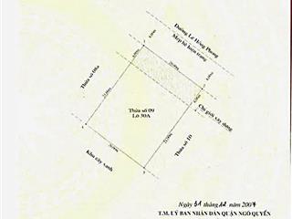 Bán đất mặt đường lê hồng phong lô 30 gần mbbank 540m2, giá 270 triệu/m2 rẻ vô địch