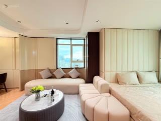 Bán căn hộ 1pn, view vip nhất tòa, căn duy nhất 2 view tháp trầm hương + bãi biển, nội thất đẹp