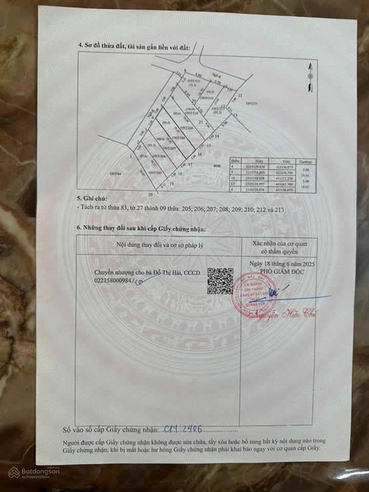 Đất thổ cư xóm máng hoàng tân liền sát dự án vinhomes apllocty hạ long xanh giá hơn tỷ